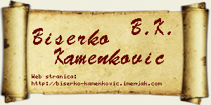Biserko Kamenković vizit kartica